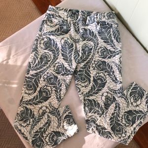Loft Floral Capri Jeans